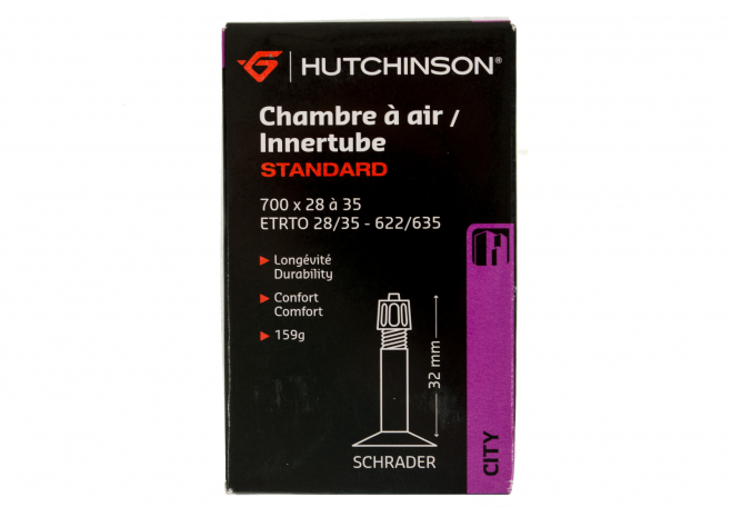 Chambre à air Hutchinson Standard 700 x 28 à 35 (schrader)