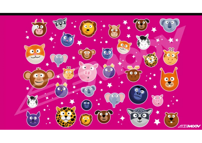 BEMOOVE planche stickers ANIMAUX