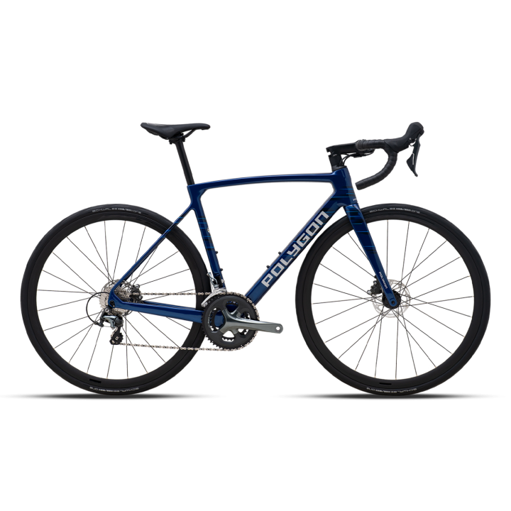 Polygon Strattos S6D Bleu – Vélo de route carbone Tiagra Disque | dVélos